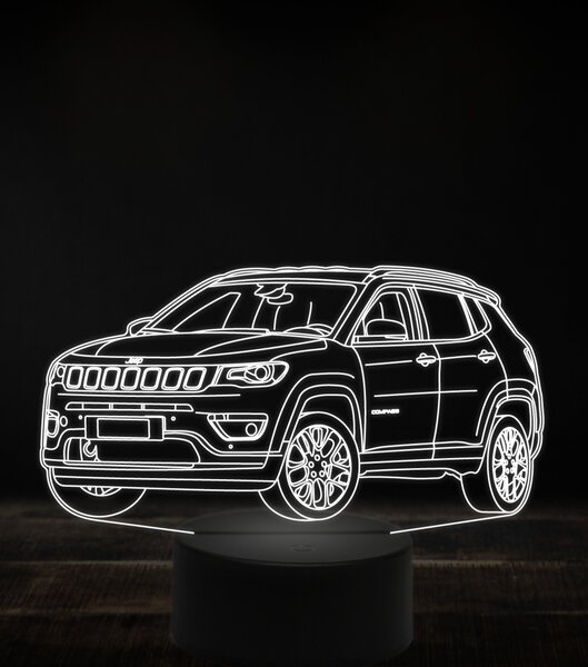 Beling 3D lampa, Jeep compass 2020, 7 farebná, VBN1