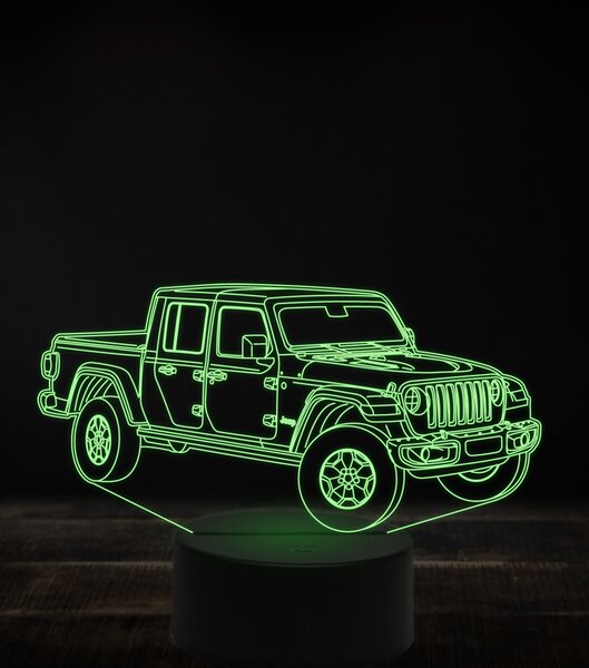 Beling 3D lampa, Jeep gladiator, 7 farebná, VBN2