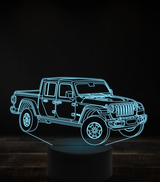 Beling 3D lampa, Jeep gladiator, 7 farebná, VBN2