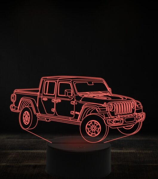 Beling 3D lampa, Jeep gladiator, 7 farebná, VBN2