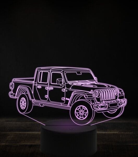 Beling 3D lampa, Jeep gladiator, 7 farebná, VBN2