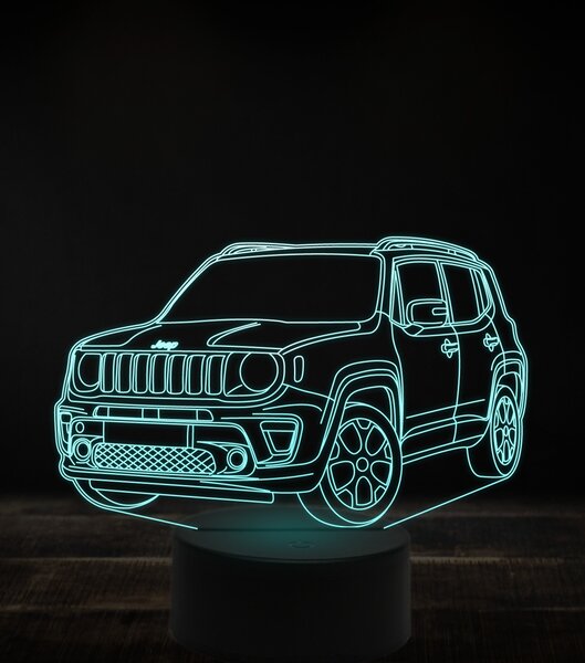 Beling 3D lampa, Jeep renegade 7 farebná, VBN5