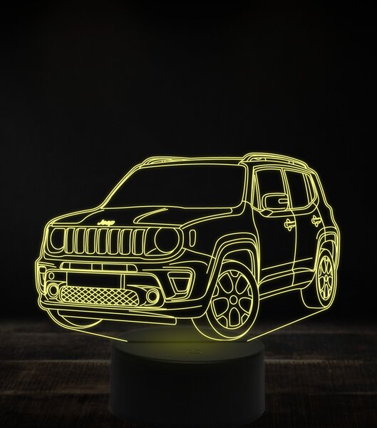 Beling 3D lampa, Jeep renegade 7 farebná, VBN5