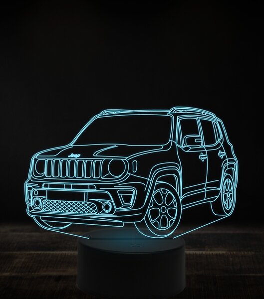 Beling 3D lampa, Jeep renegade 7 farebná, VBN5