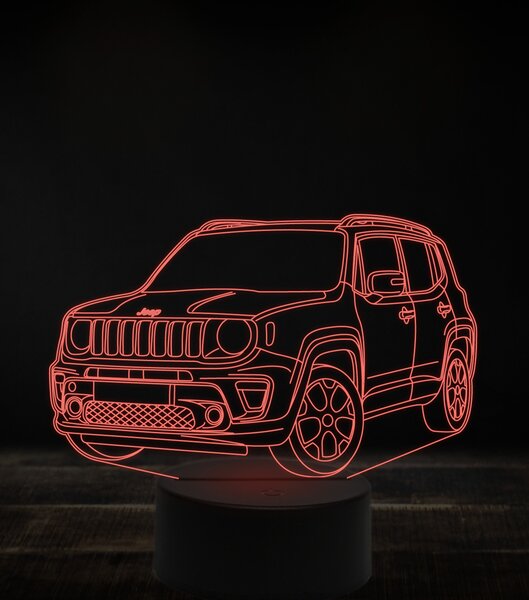 Beling 3D lampa, Jeep renegade 7 farebná, VBN5