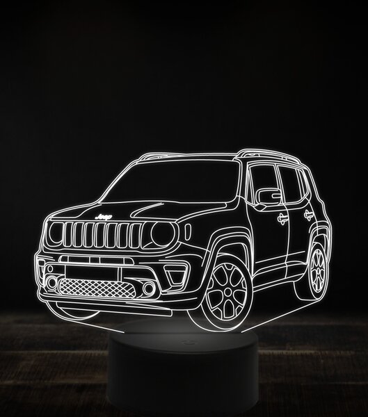 Beling 3D lampa, Jeep renegade 7 farebná, VBN5