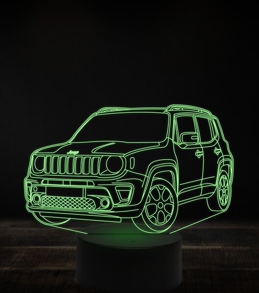 Beling 3D lampa, Jeep renegade 7 farebná, VBN5
