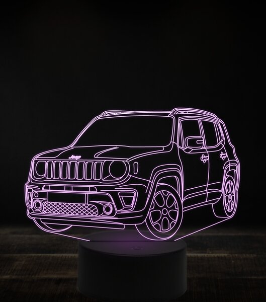 Beling 3D lampa, Jeep renegade 7 farebná, VBN5