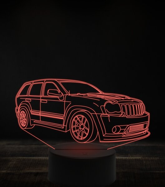 Beling 3D lampa, Jeep grand cherokee, 7 farebná, VBN6