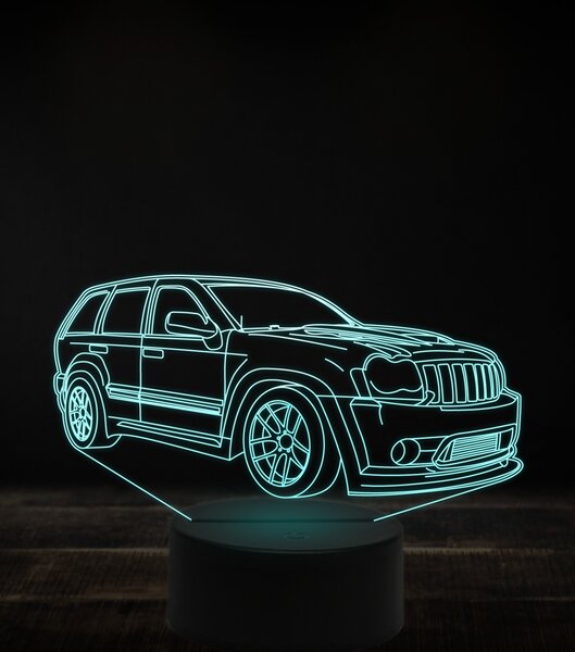 Beling 3D lampa, Jeep grand cherokee, 7 farebná, VBN6