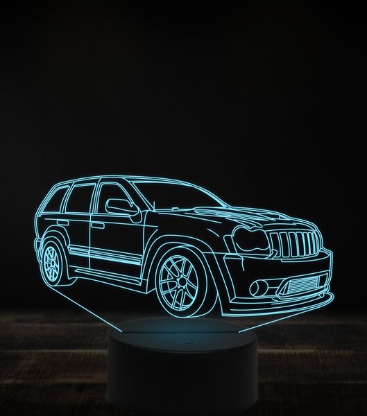 Beling 3D lampa, Jeep grand cherokee, 7 farebná, VBN6