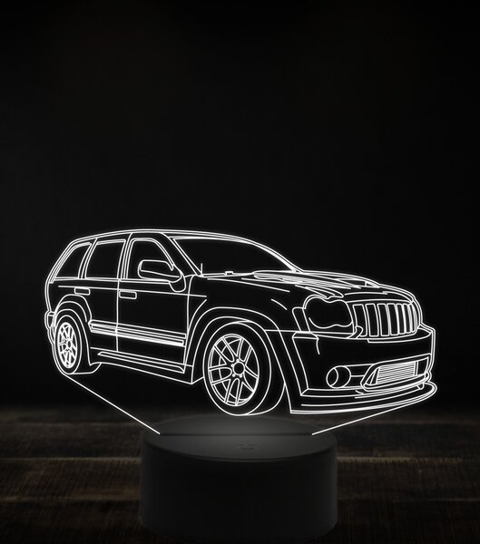 Beling 3D lampa, Jeep grand cherokee, 7 farebná, VBN6