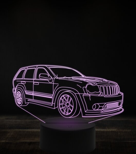 Beling 3D lampa, Jeep grand cherokee, 7 farebná, VBN6