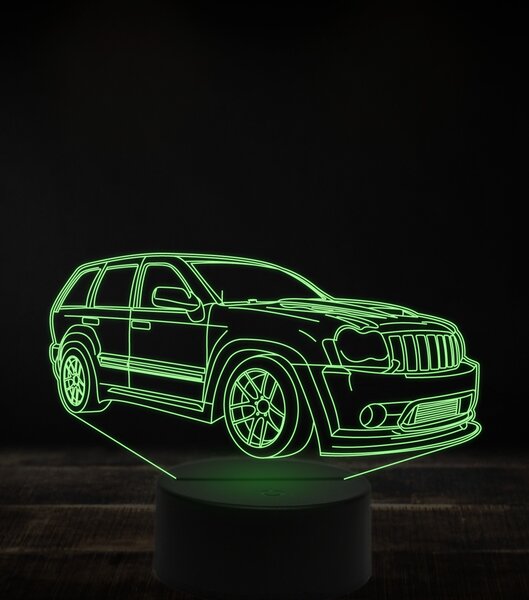 Beling 3D lampa, Jeep grand cherokee, 7 farebná, VBN6