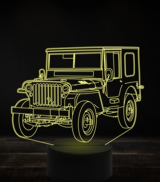 Beling 3D lampa, Jeep Hotchkiss M201, 7 farebná, VBN8