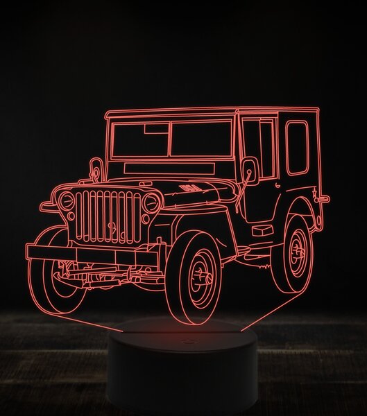 Beling 3D lampa, Jeep Hotchkiss M201, 7 farebná, VBN8