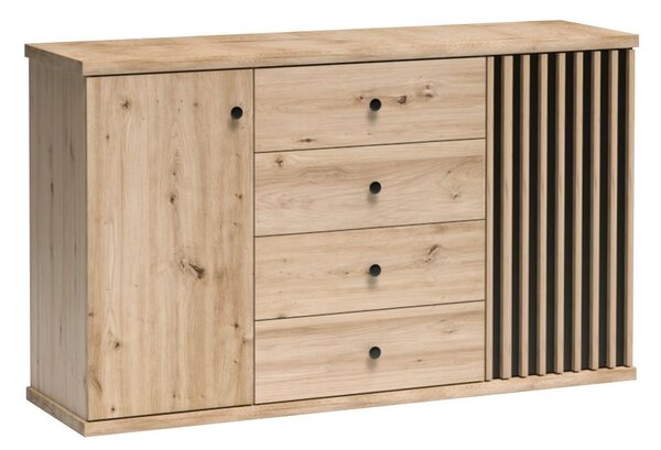 Mirjan24 Komoda Sigeren SG04, Farby:: dub artisan / dub artisan + čierna 5903211090530