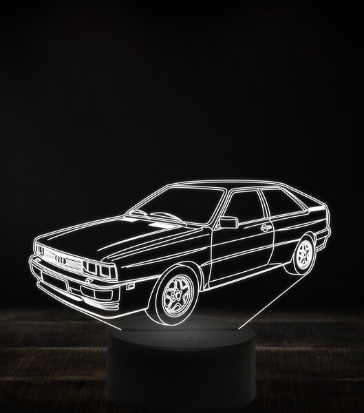 Beling 3D lampa, Audi Quattro ,7 farebná, VBN18