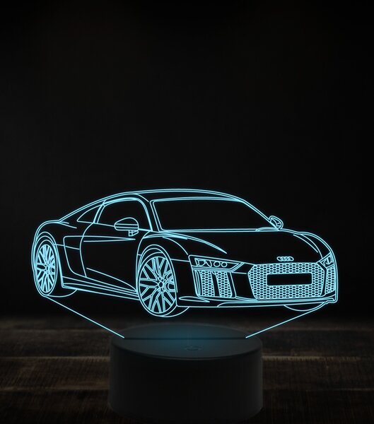 Beling 3D lampa, Audi R8 V10,7 farebná, VBN19