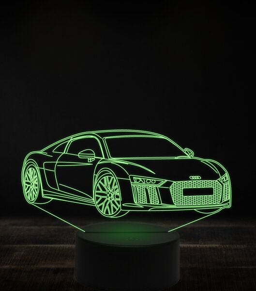 Beling 3D lampa, Audi R8 V10,7 farebná, VBN19