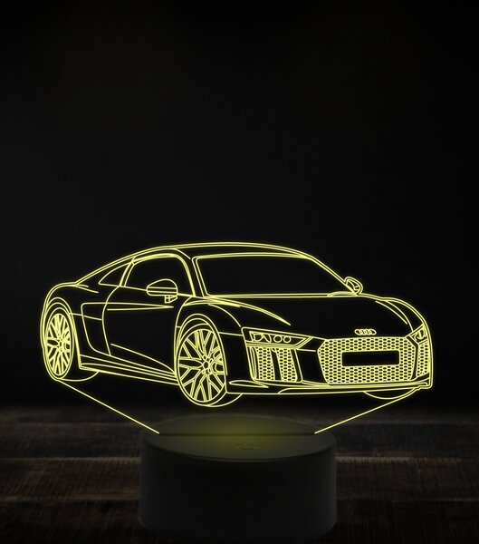 Beling 3D lampa, Audi R8 V10,7 farebná, VBN19