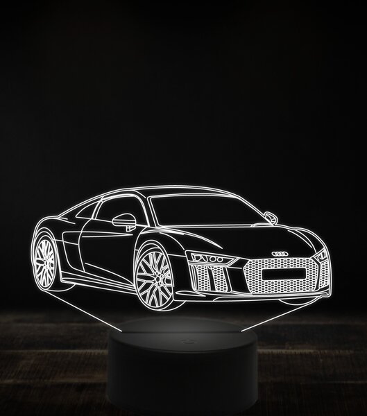 Beling 3D lampa, Audi R8 V10,7 farebná, VBN19