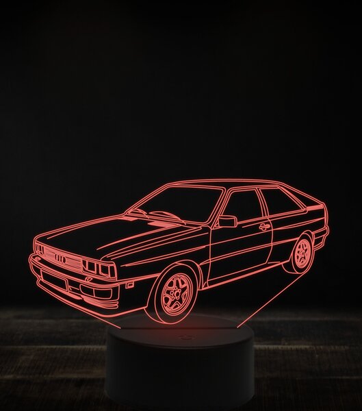 Beling 3D lampa, Audi Quattro ,7 farebná, VBN18