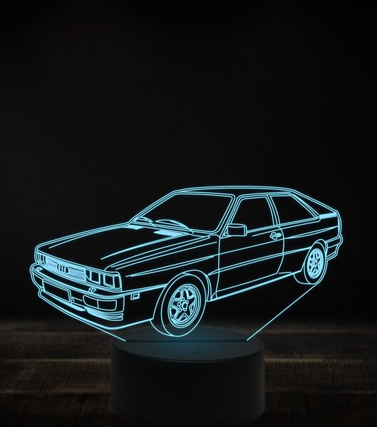 Beling 3D lampa, Audi Quattro ,7 farebná, VBN18