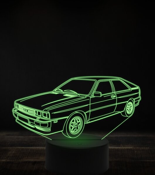 Beling 3D lampa, Audi Quattro ,7 farebná, VBN18