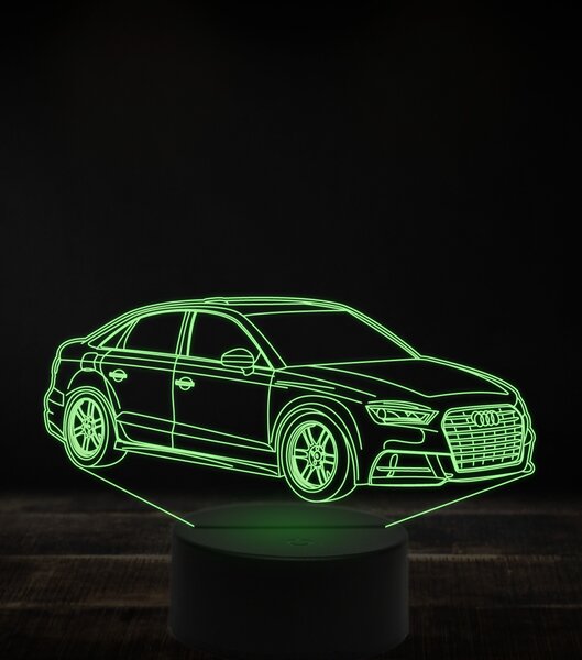 Beling 3D lampa, Audi A3,7 farebná, VBN21
