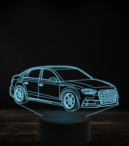 Beling 3D lampa, Audi A3,7 farebná, VBN21