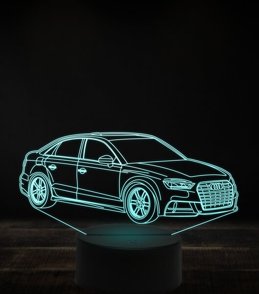 Beling 3D lampa, Audi A3,7 farebná, VBN21