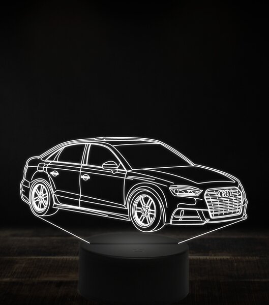 Beling 3D lampa, Audi A3,7 farebná, VBN21