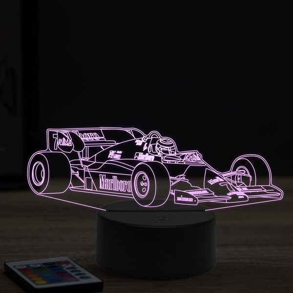 Beling 3D lampa, Formula Alain Prost,16 farebná, FF1