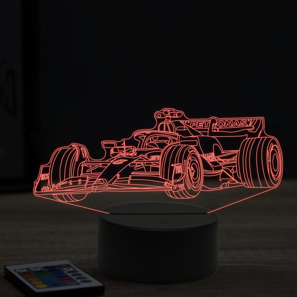 Beling 3D lampa, Formula Lewis Hamilton mercedes ,16 farebná, FF4