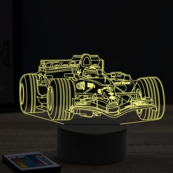 Beling 3D lampa, Formula Fernando Alonso aston martin ,16 farebná, FF3