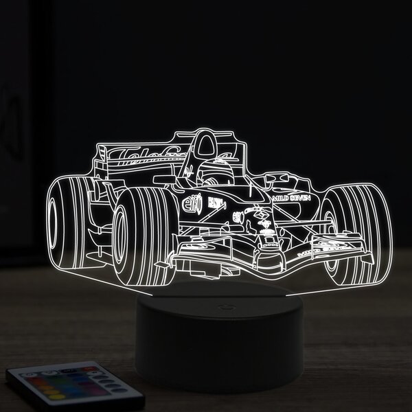 Beling 3D lampa, Formula Fernando Alonso aston martin ,16 farebná, FF3
