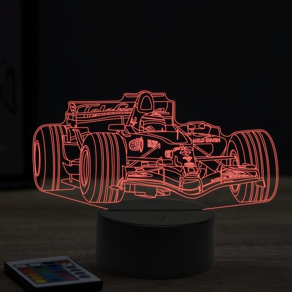 Beling 3D lampa, Formula Fernando Alonso aston martin ,16 farebná, FF3