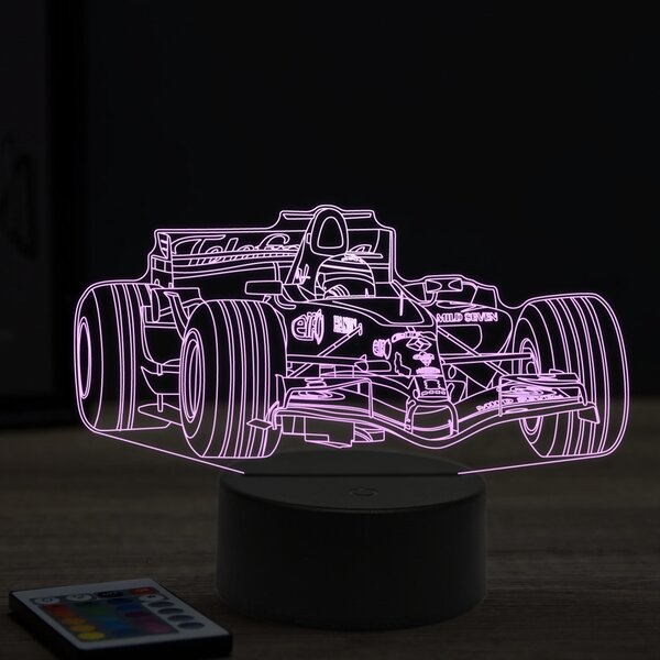 Beling 3D lampa, Formula Fernando Alonso aston martin ,16 farebná, FF3