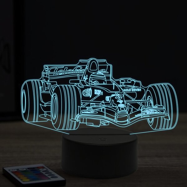 Beling 3D lampa, Formula Fernando Alonso aston martin ,16 farebná, FF3