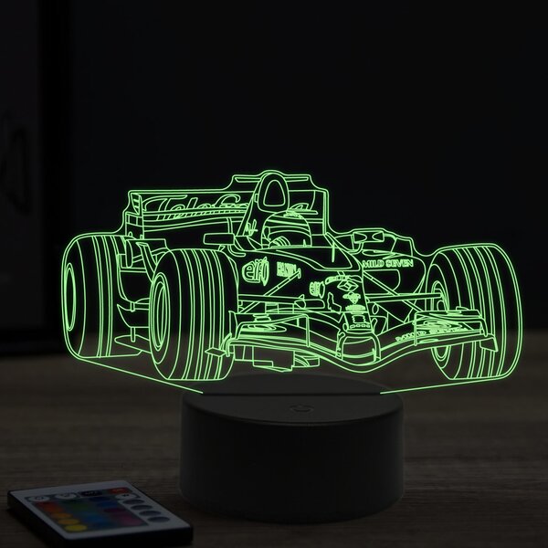 Beling 3D lampa, Formula Fernando Alonso aston martin ,16 farebná, FF3