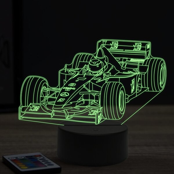 Beling 3D lampa, Formula Mika Häkkinen Mercedes ,16 farebná, FF7