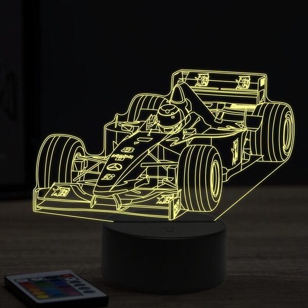 Beling 3D lampa, Formula Mika Häkkinen Mercedes ,16 farebná, FF7