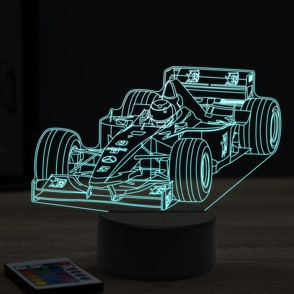 Beling 3D lampa, Formula Mika Häkkinen Mercedes ,16 farebná, FF7