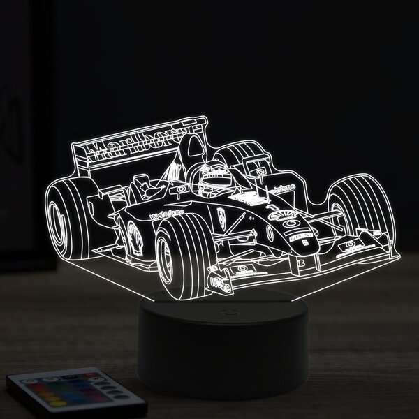 Beling 3D lampa, Formula Michael Schumacher Ferrari ,16 farebná, FF6