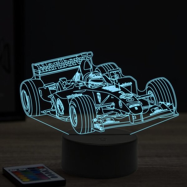 Beling 3D lampa, Formula Michael Schumacher Ferrari ,16 farebná, FF6