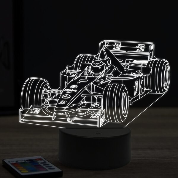 Beling 3D lampa, Formula Mika Häkkinen Mercedes ,16 farebná, FF7
