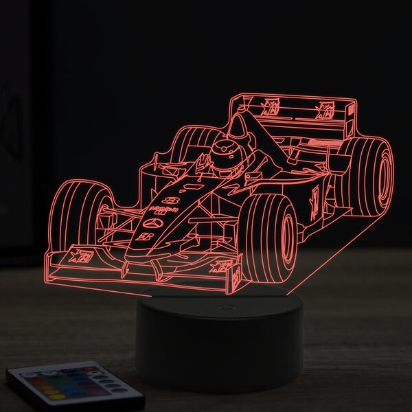 Beling 3D lampa, Formula Mika Häkkinen Mercedes ,16 farebná, FF7