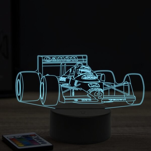 Beling 3D lampa, Formula Nelson Piquet Renault ,16 farebná, FF8