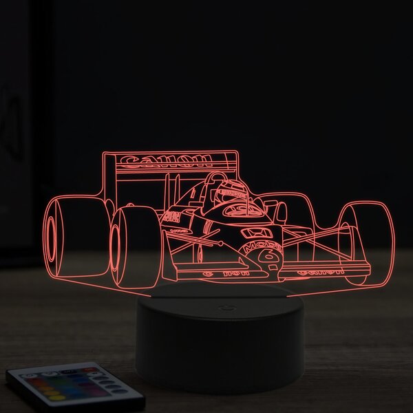 Beling 3D lampa, Formula Nelson Piquet Renault ,16 farebná, FF8